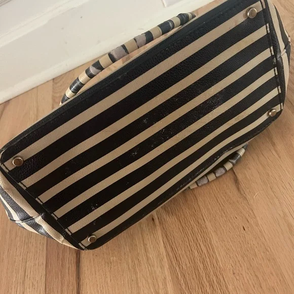 Kate Spade Navy and Cream Striped Tote Bag - Picture 3 of 4
